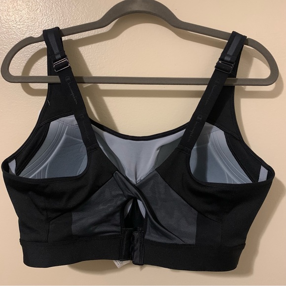 Champion Women’s Black Motion Control Underwire Sports Bra Long Line 38DD XL - Picture 8 of 11